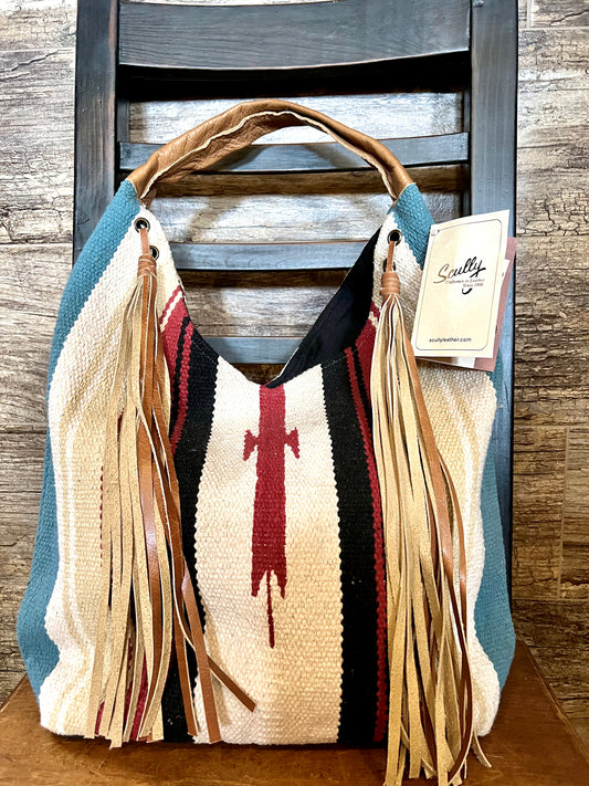 Striped Fringe Scully Bag